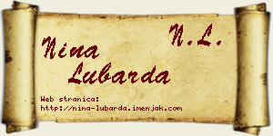Nina Lubarda vizit kartica